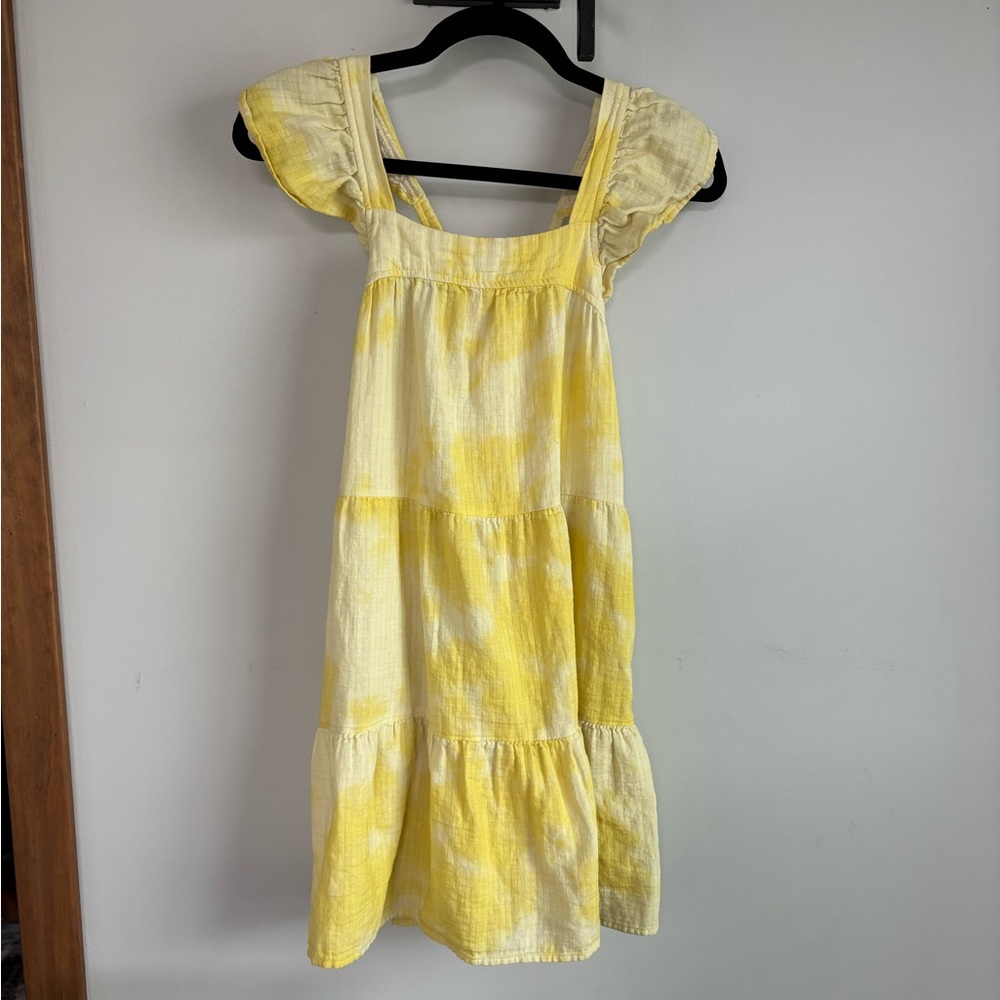 Cat & Jack Yellow and White Tiered Sun Dress